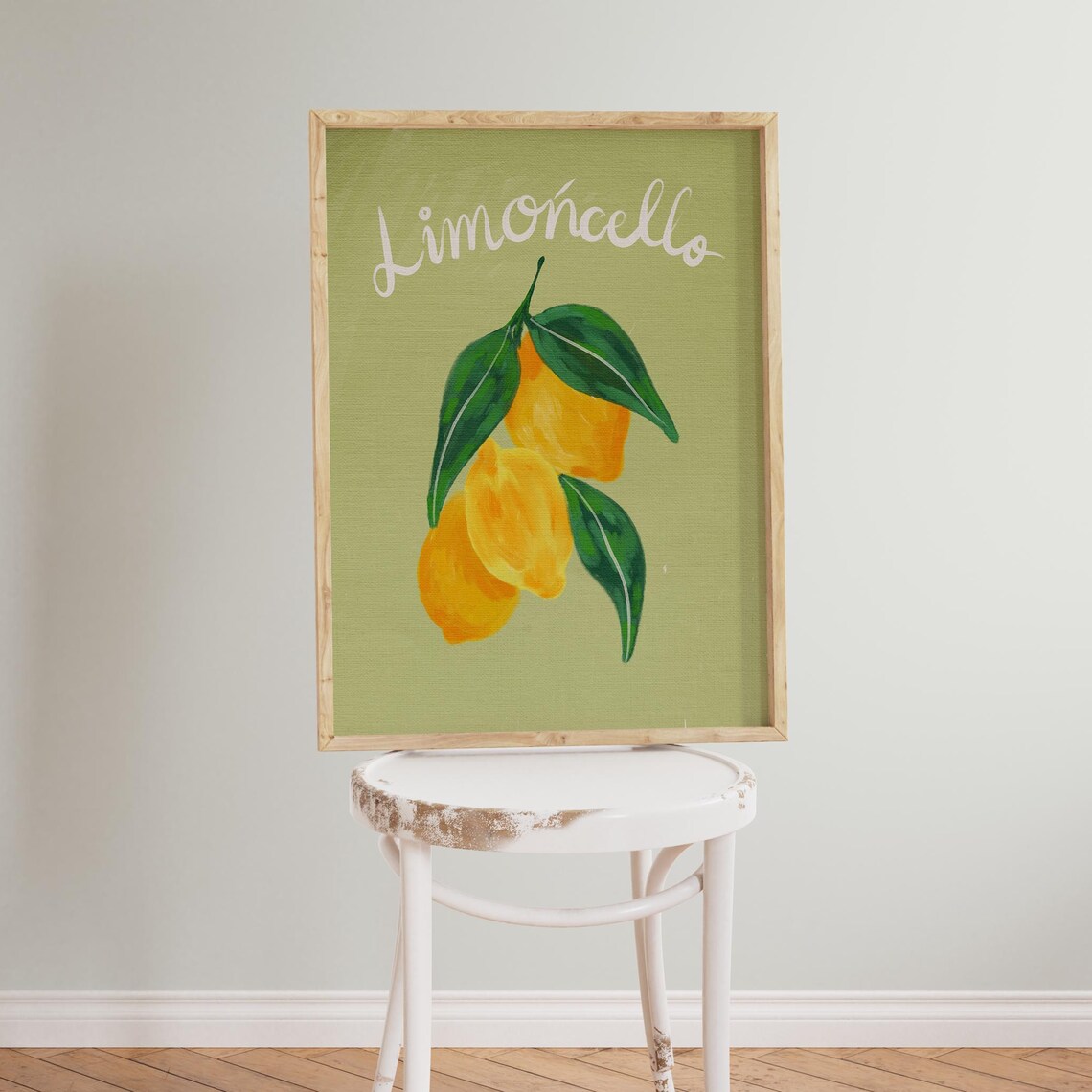 Eclectic Lemon Branch Art Print, Colorful Kitchen Decor