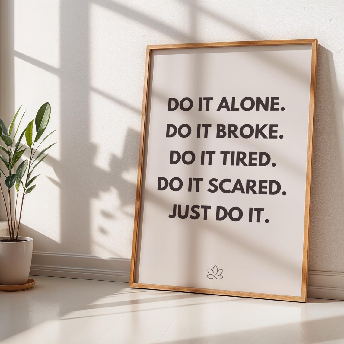 Just Do It Motivational Minimalist Art Print