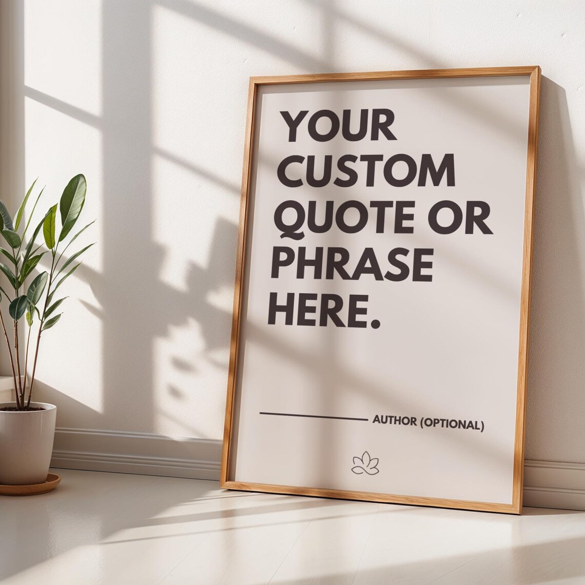Custom Quotephrase Minimalist Home Office Art Print