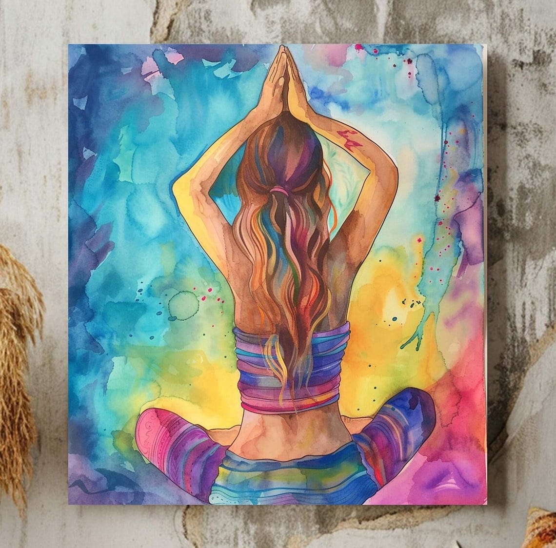 Yoga Wall Art Energy Work Spiritual Wall Art Print Yoga Lover Gifts Yoga Art Meditation Wall Art