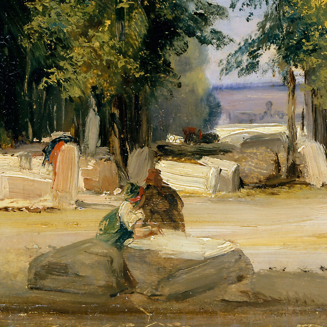 Vintage Landscape Painting, Vintage Summer Wall Art - Image 2