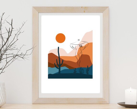 Desert Terrain Instant Wall Art Wall Art Landscape Wall Art