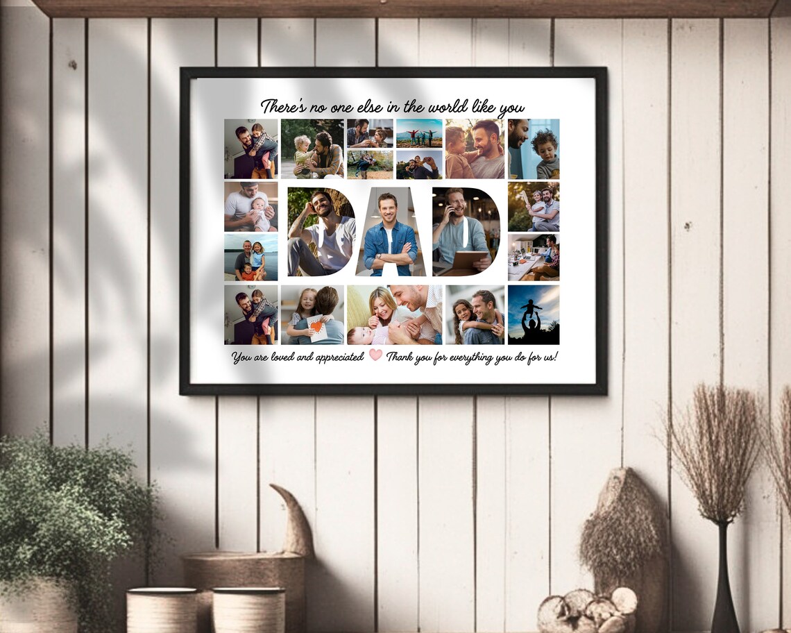 Dad Photo Collage Poster, Personalized Gift - Image 4