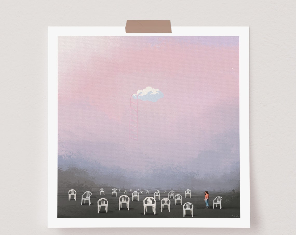 Empty Chairs - Minimalist Art Print