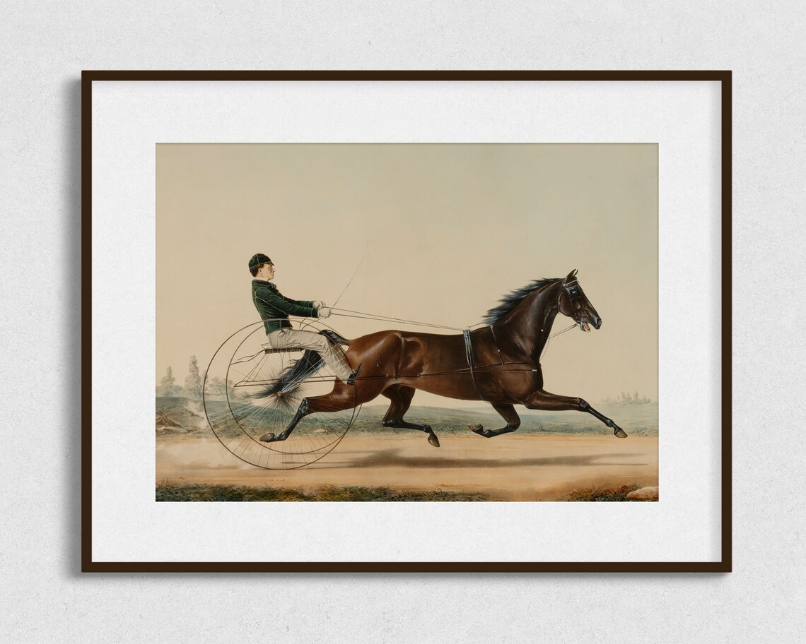 Antique Horse Racing Vintage Equestrian Art Print - Image 2