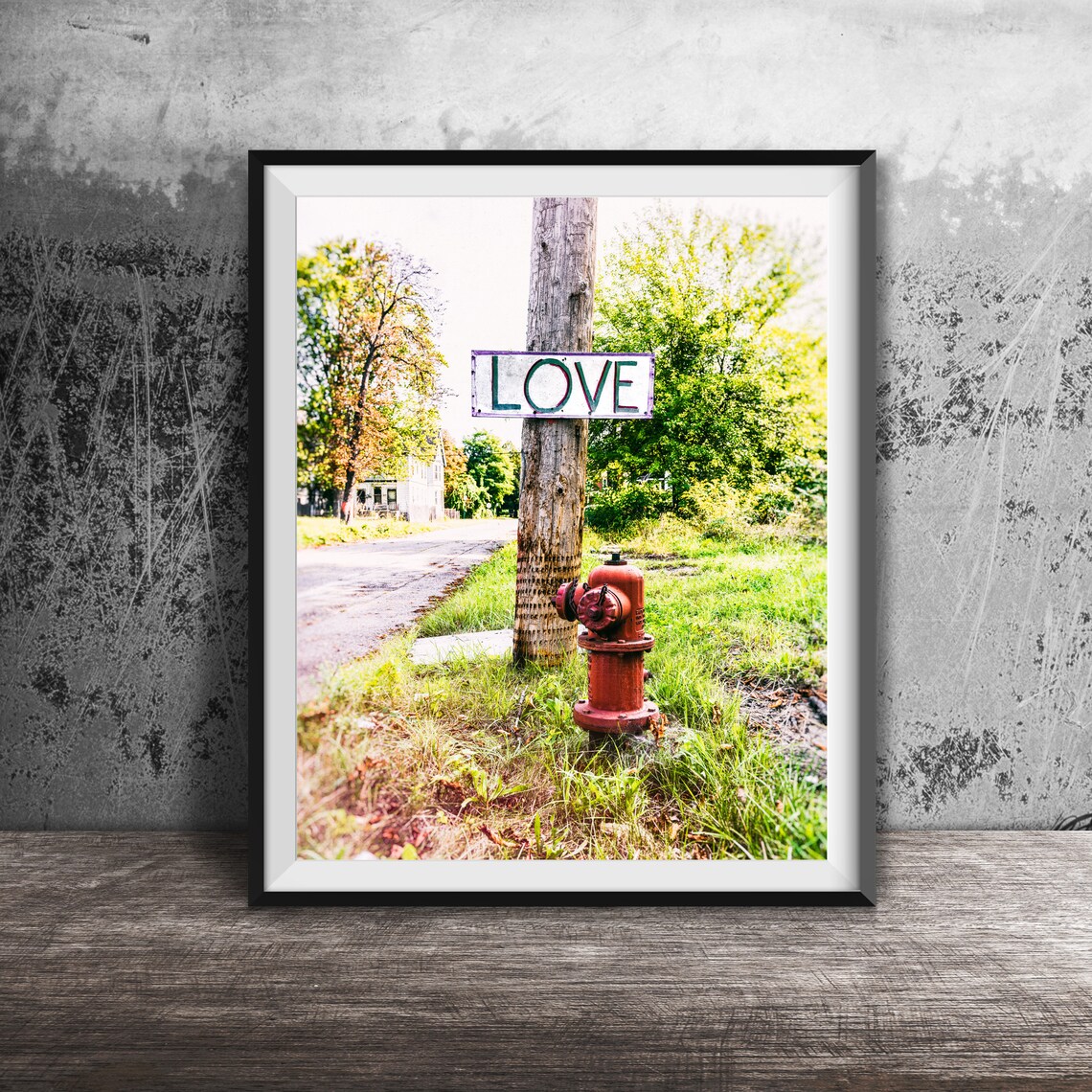 Love Street Art Photography Print, Modern Photo