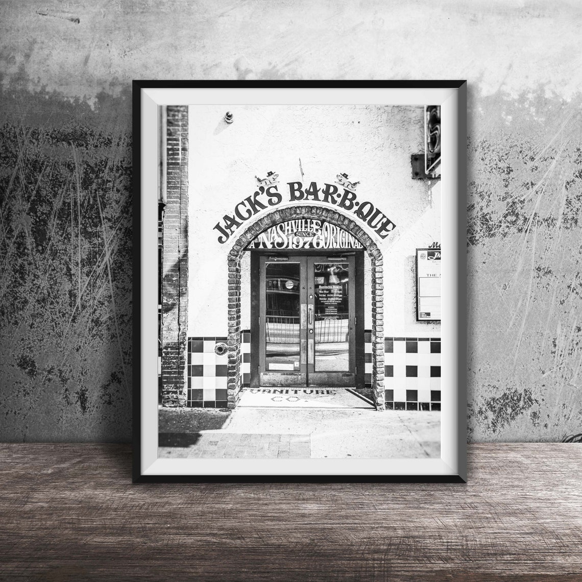 Nashville Jacks Bar B Que Sign Photography Street Art Wall Art Photo Broadway Music City Photography Bbq Jacks Barbecue - Image 2