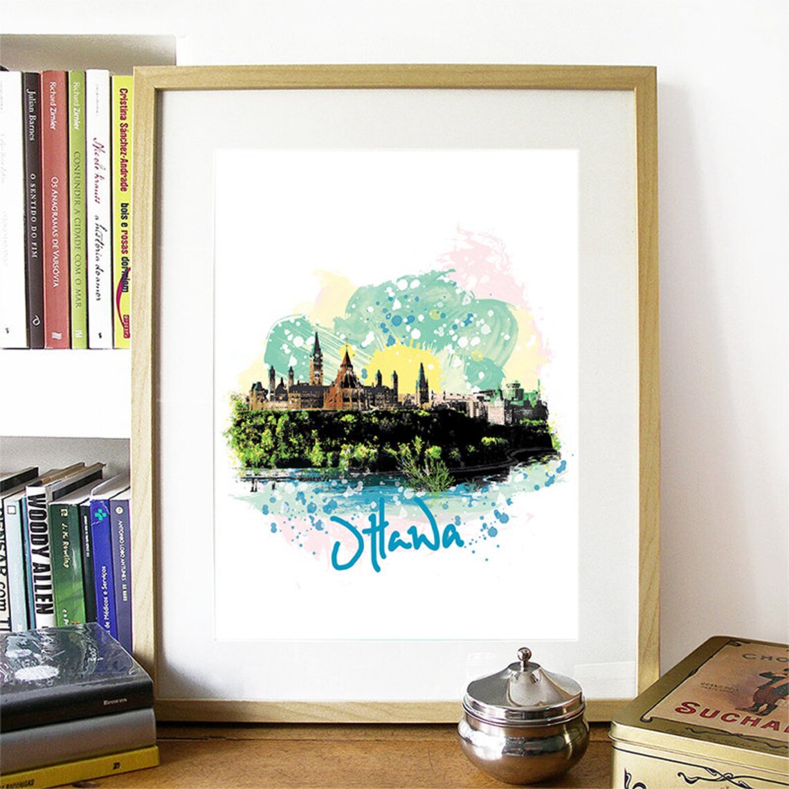 Ottawa Skyline, Watercolor Travel Poster - Image 2