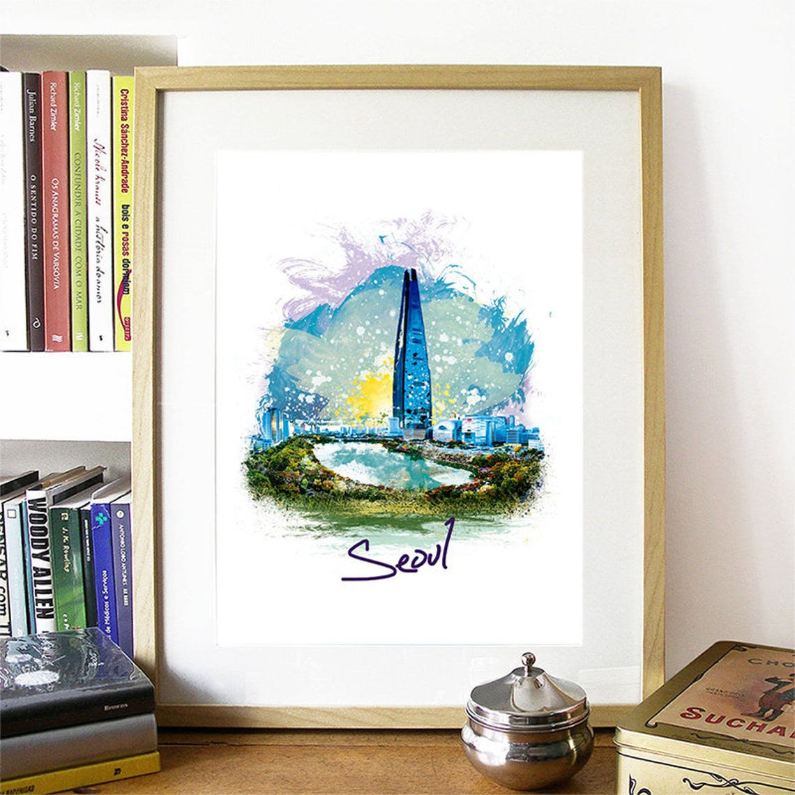 Seoul Print Seoul Skyline Seoul Art Seoul Poster Seoul Watercolor Seoul Art Print Seoul Map Seoul Wall Art Seoul Korea - Image 2