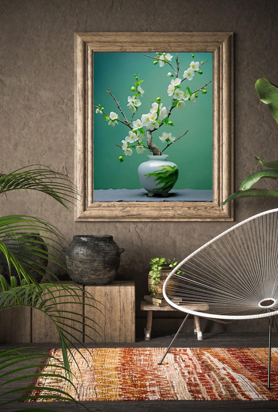 Wabisabi Enlightenment Pathzen Buddhist Print Peaceful Mind Wall Art Japanese For Home Or Office