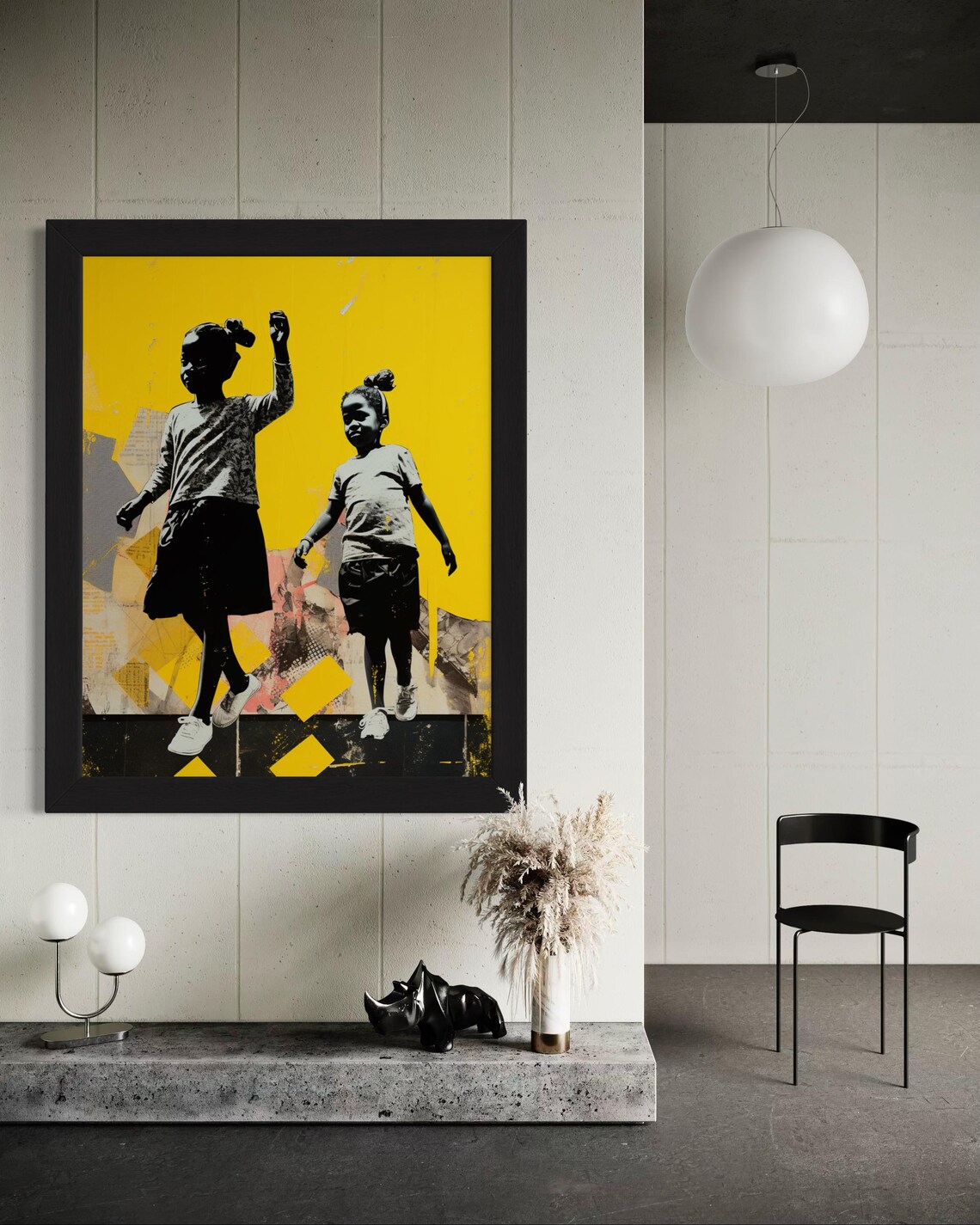 Sisterhood Black Girl Silhouette Art, Modern Nursery - Image 7