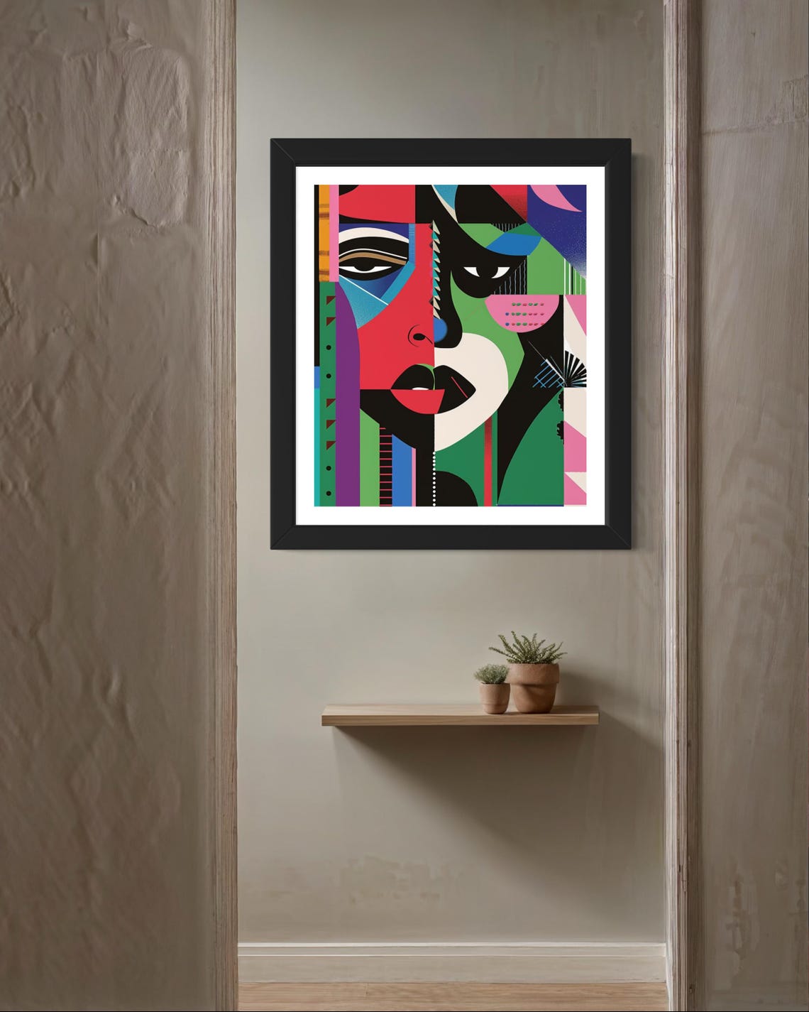 Abstract Geometric Art Print Minimalist Bold Face Design Contemporary Wall Dcor For Modern Spaces - Image 6