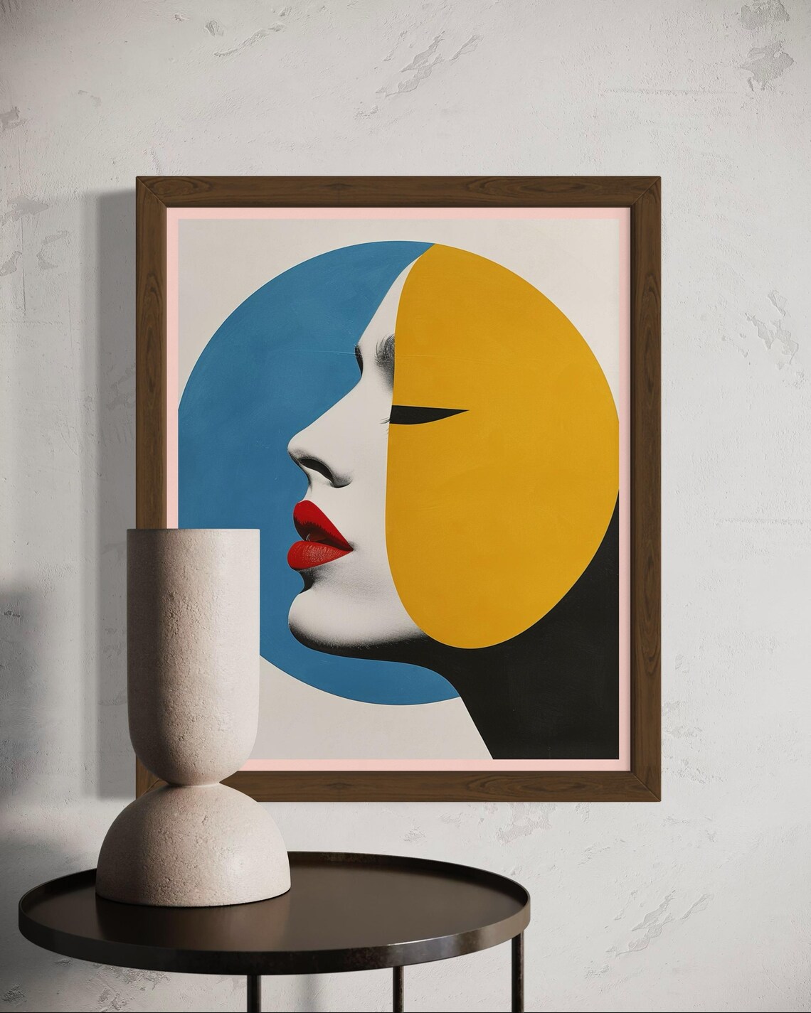 Minimalist Abstract Face, Bold Modern Artwork