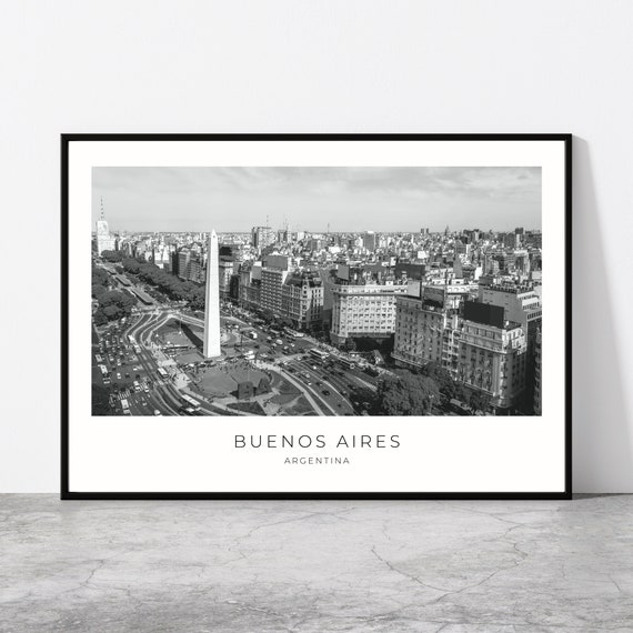 Buenos Aires Obelisk, 9 De Julio Avenue Travel Poster