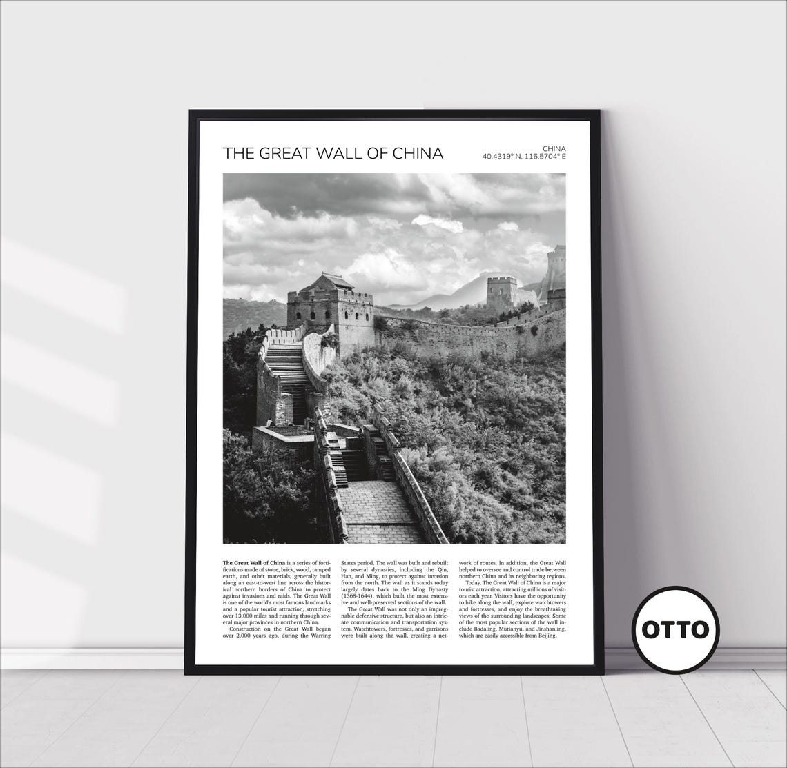 The Great Wall Of China Wall Art Home Decor Print Art Travel Poster Artful Photo Travel Gift Memento Idea China