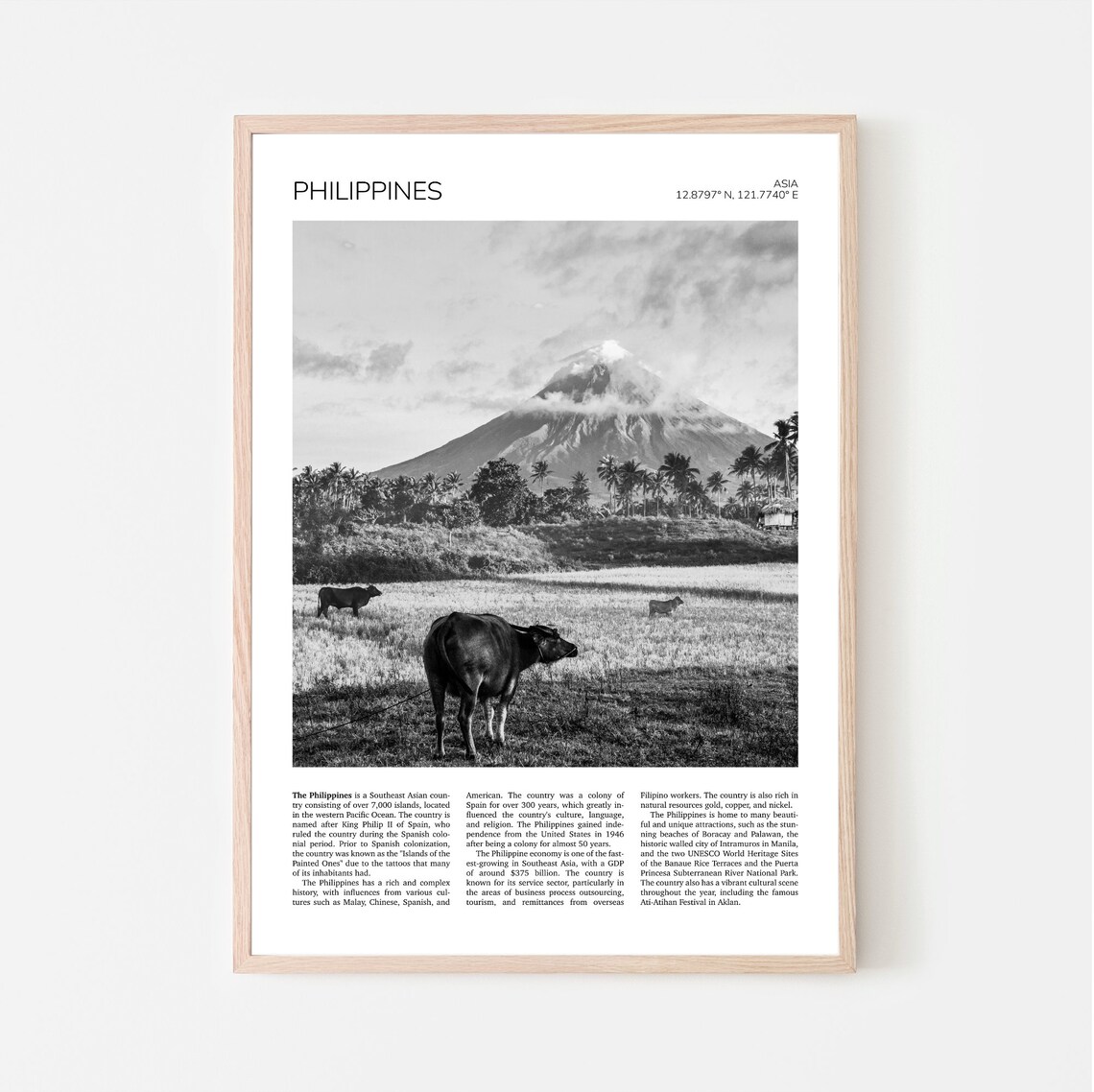 Mayon Volcano, Legazpi City Philippines Travel Poster