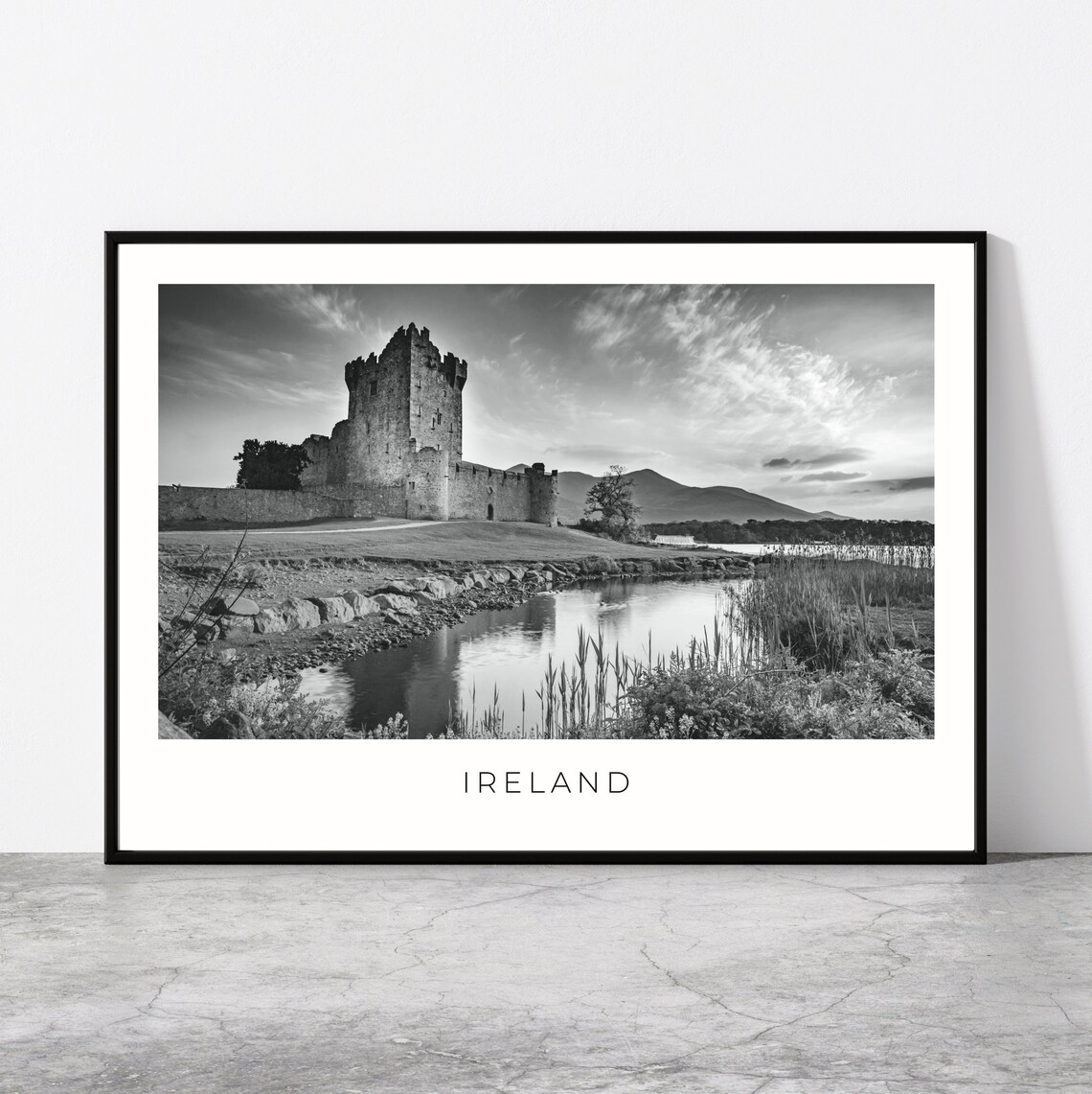 Ross Castle Ireland Travel Poster, Killarney National Park