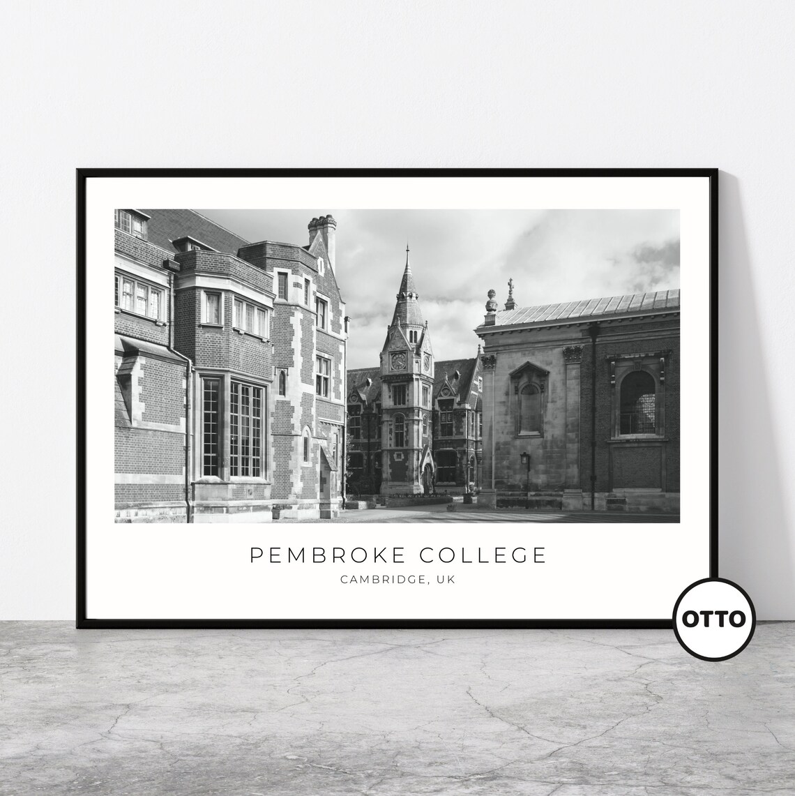 Pembroke College, Cambridge Travel Poster Print