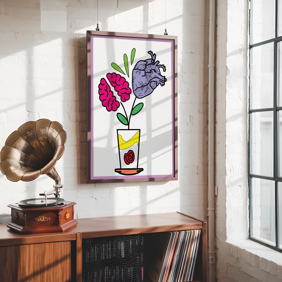 Colorful Modern Flower Art Print, Floral Decor - Image 5