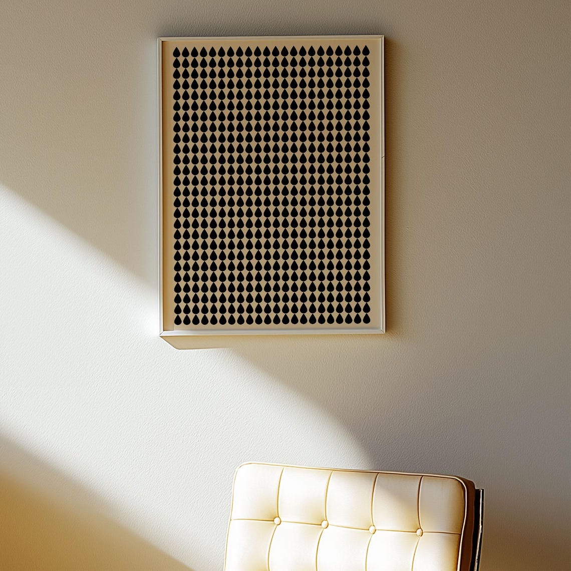 Boho Beige And Black Drop Wall Art Modern Home Decor - Image 5