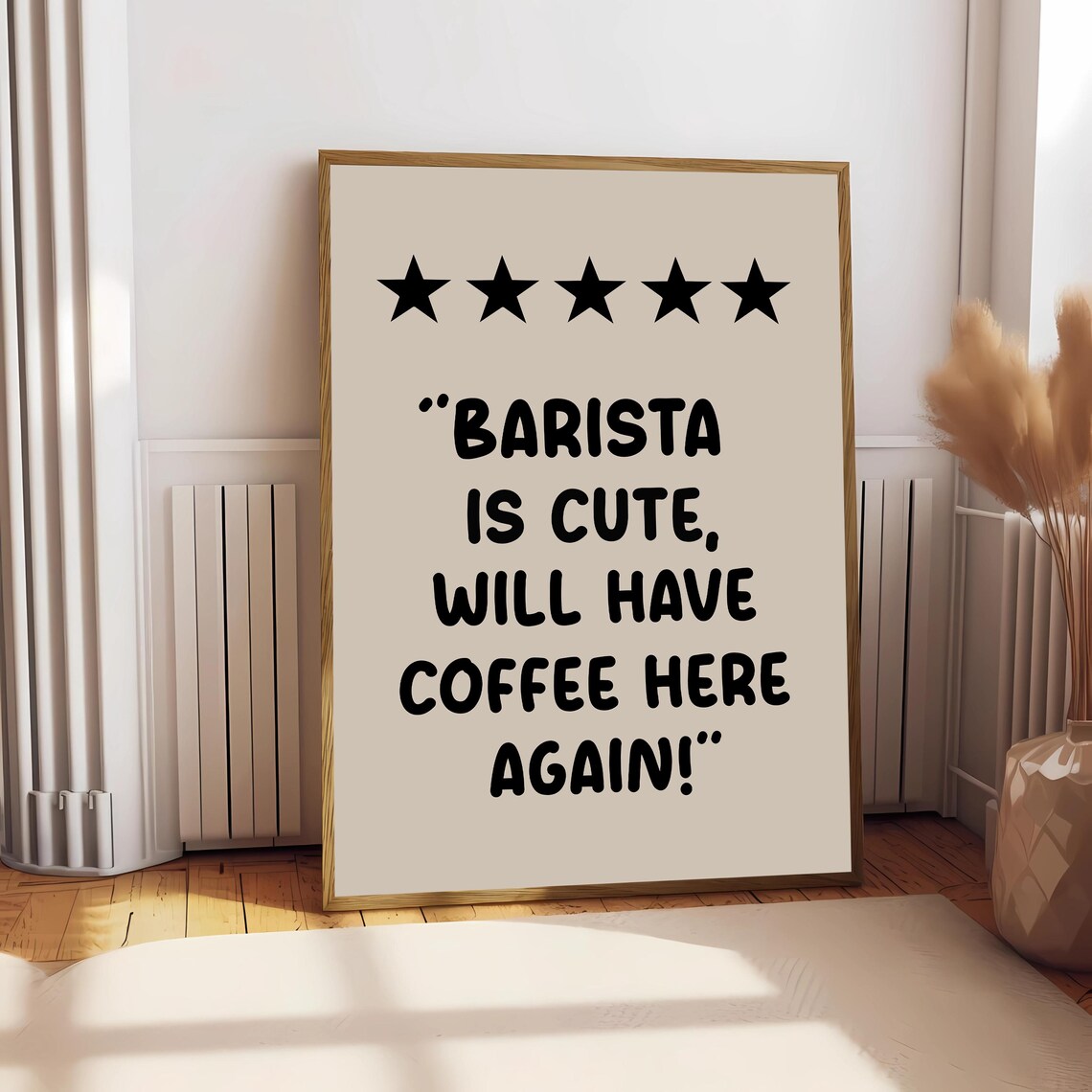 Barista Was Cute Coffee Bar Decor, Kitchen Art Print - Image 2