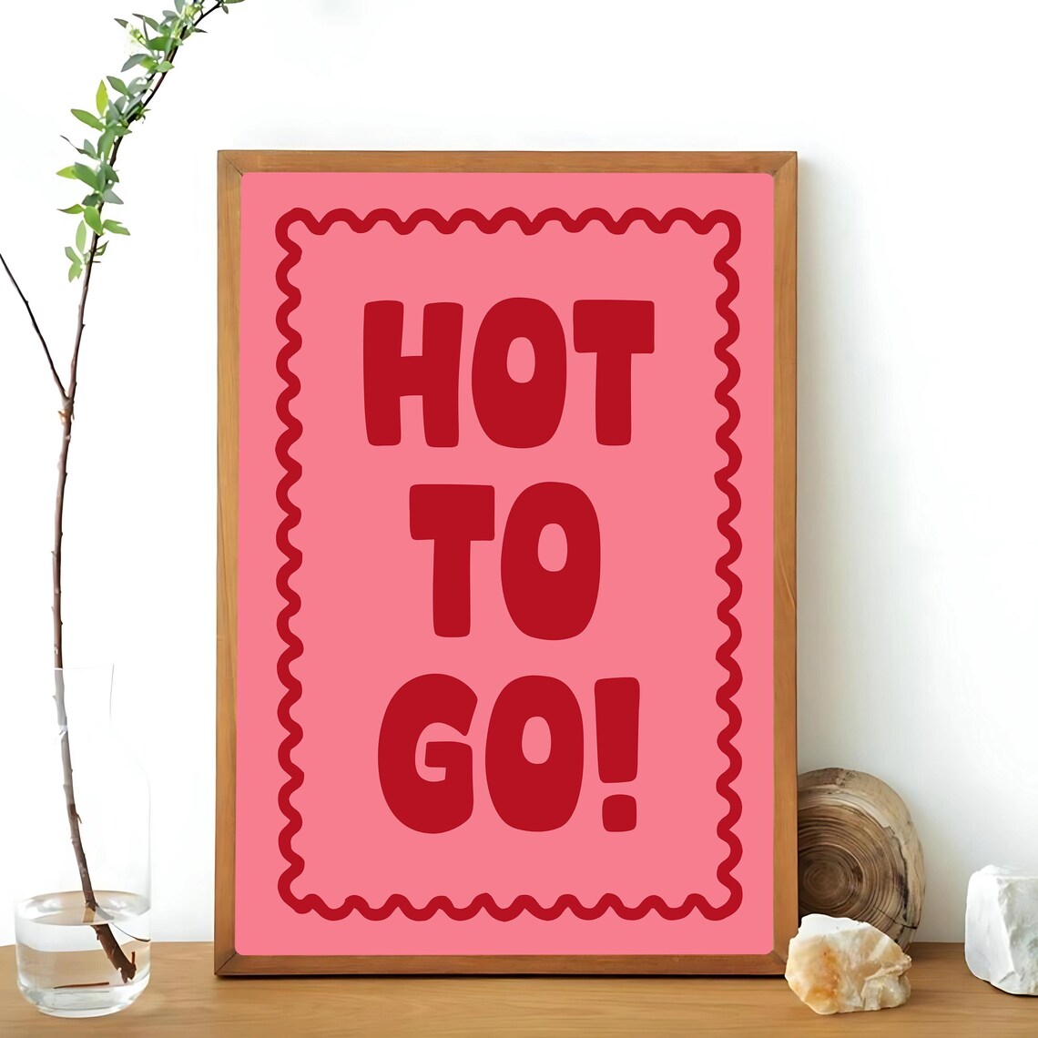 Hot To Go Art Print, Girly Coquette Decor - Image 3