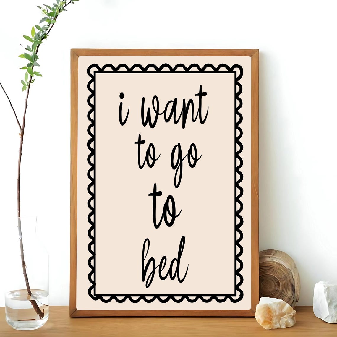 I Want To Go To Bed, Boho Bedroom Art - Image 3