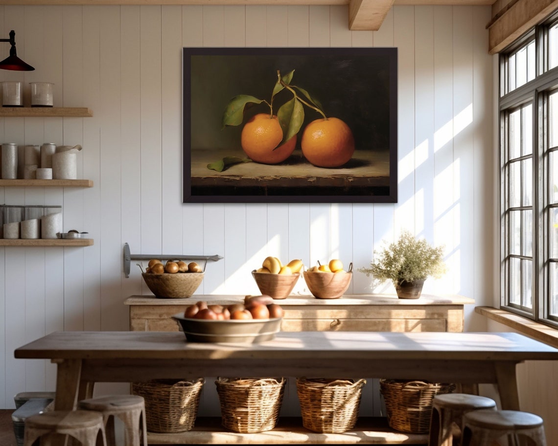 Clementine Still Life, Vintage French Country Art Print - Image 3