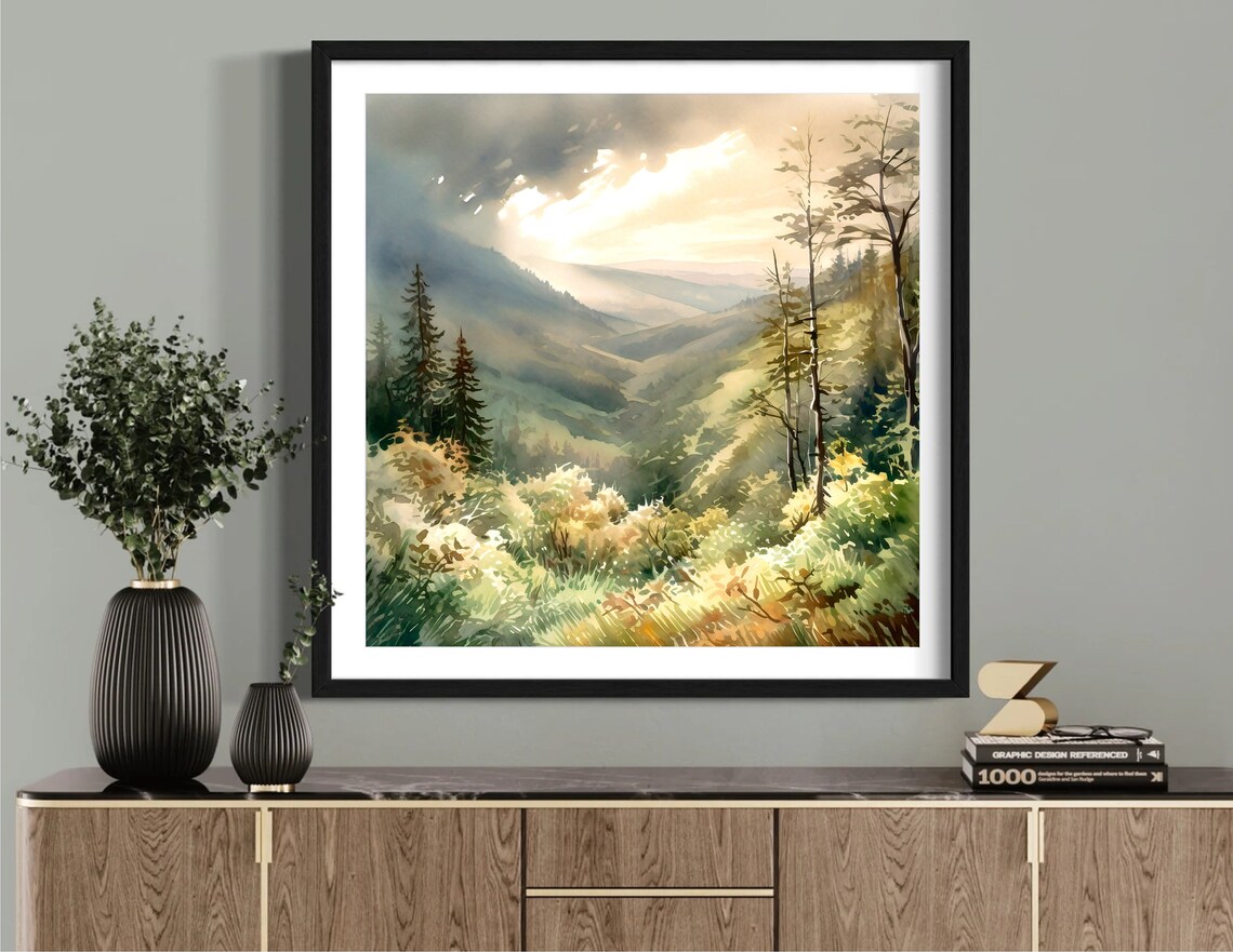 Great Smoky Mountains Watercolor Travel Poster - Image 3