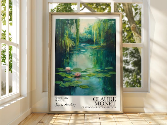 Claude Monet Water Lilies Pond Normandy Gallery Exhibition Poster