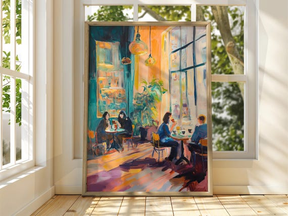 Henri Matisse Style Coffee Shop Art Exhibition Print Classic Cafe