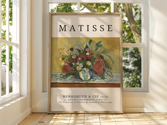 Henri Matisse Floral Bouquet 1953 Berggruen Exhibition Poster