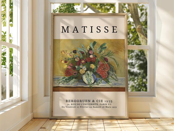 Henri Matisse Poster Exhibition Gallery Print Classic Art Floral Flowers