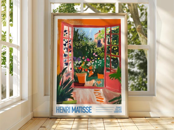 Matisse Floral Patio Art Exhibition, Fauvism Print