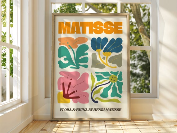 Henri Matisse Floral Art Poster Wall Modern Gallery Exhibition Bright