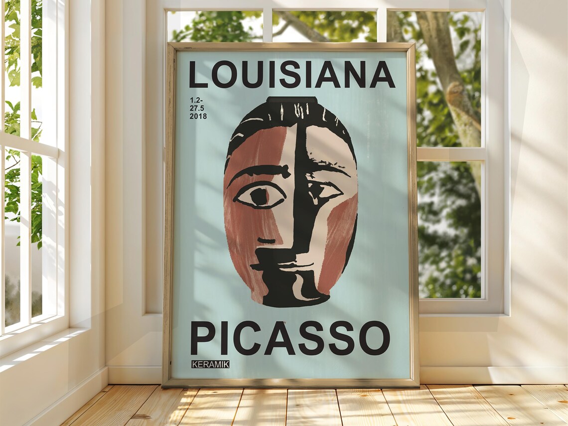 Pablo Picasso Art Exhibition Print Cubism Surrealism Poster Abstract Gallery Home Decor Face