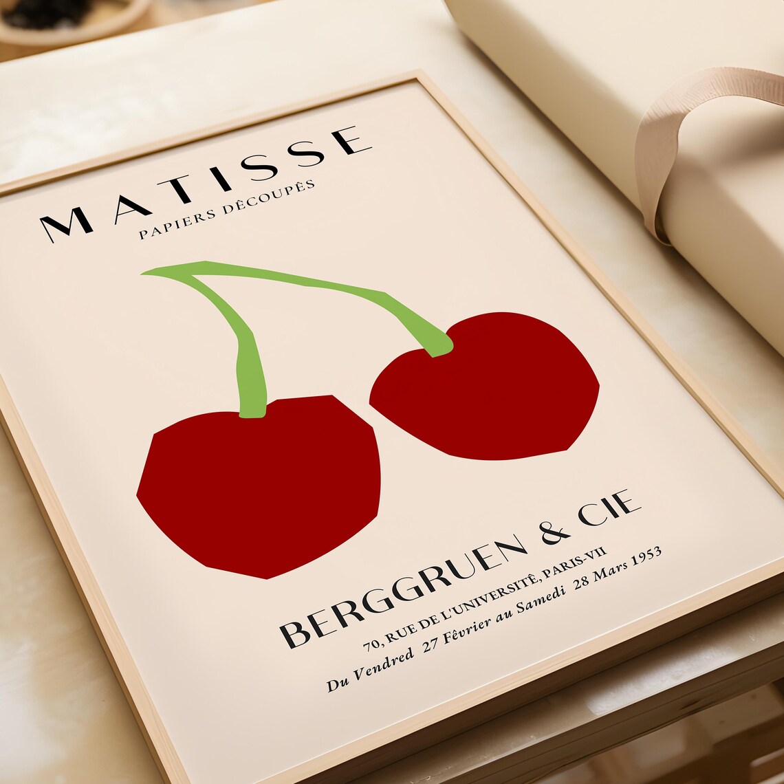 Henri Matisse Red Cherries Papiers Decoupes Gallery Art Poster