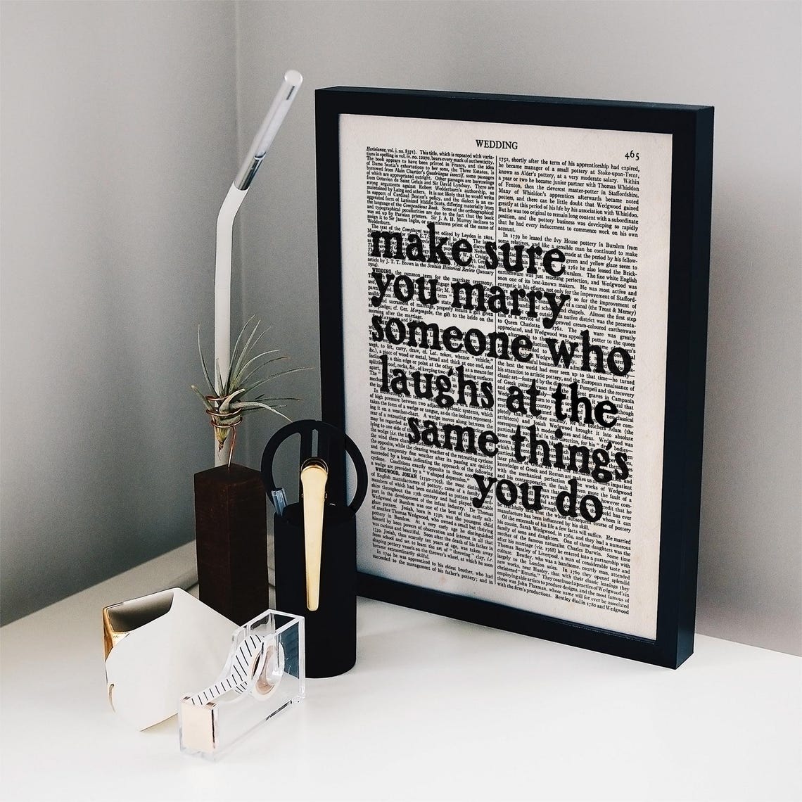 Make Sure You Marry Someone Who Laughs at the Same Things Quote Print - Image 2