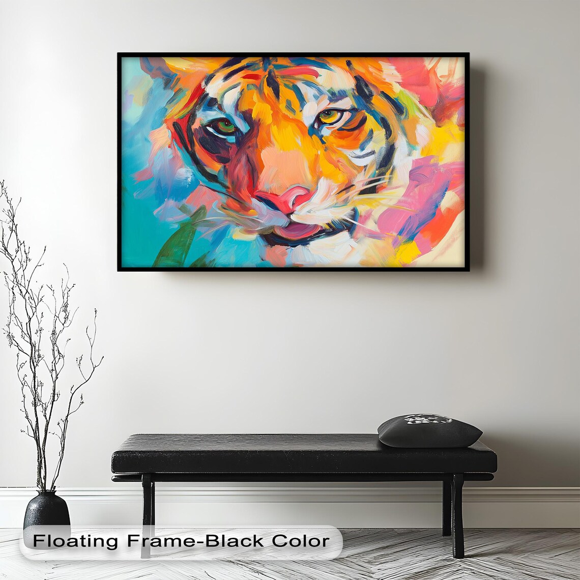 Colorful Tiger Face Art Print, Bold Jungle Animal - Image 4