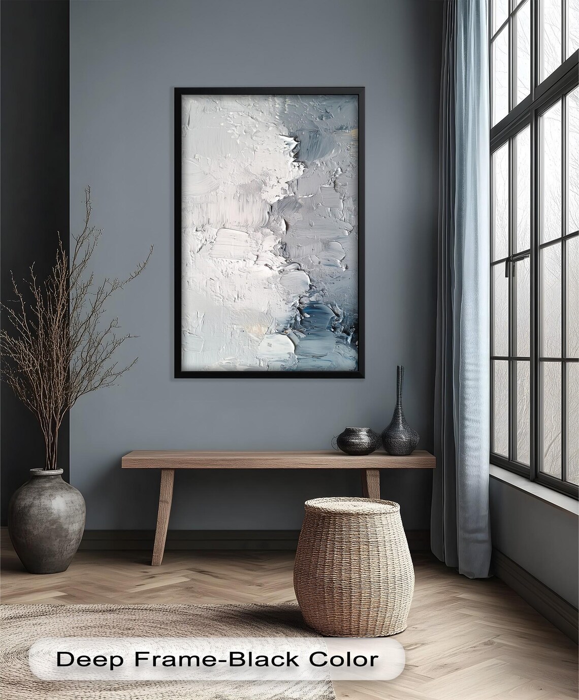 Textured Abstract Painting, Modern Minimal Wall Art - Image 3