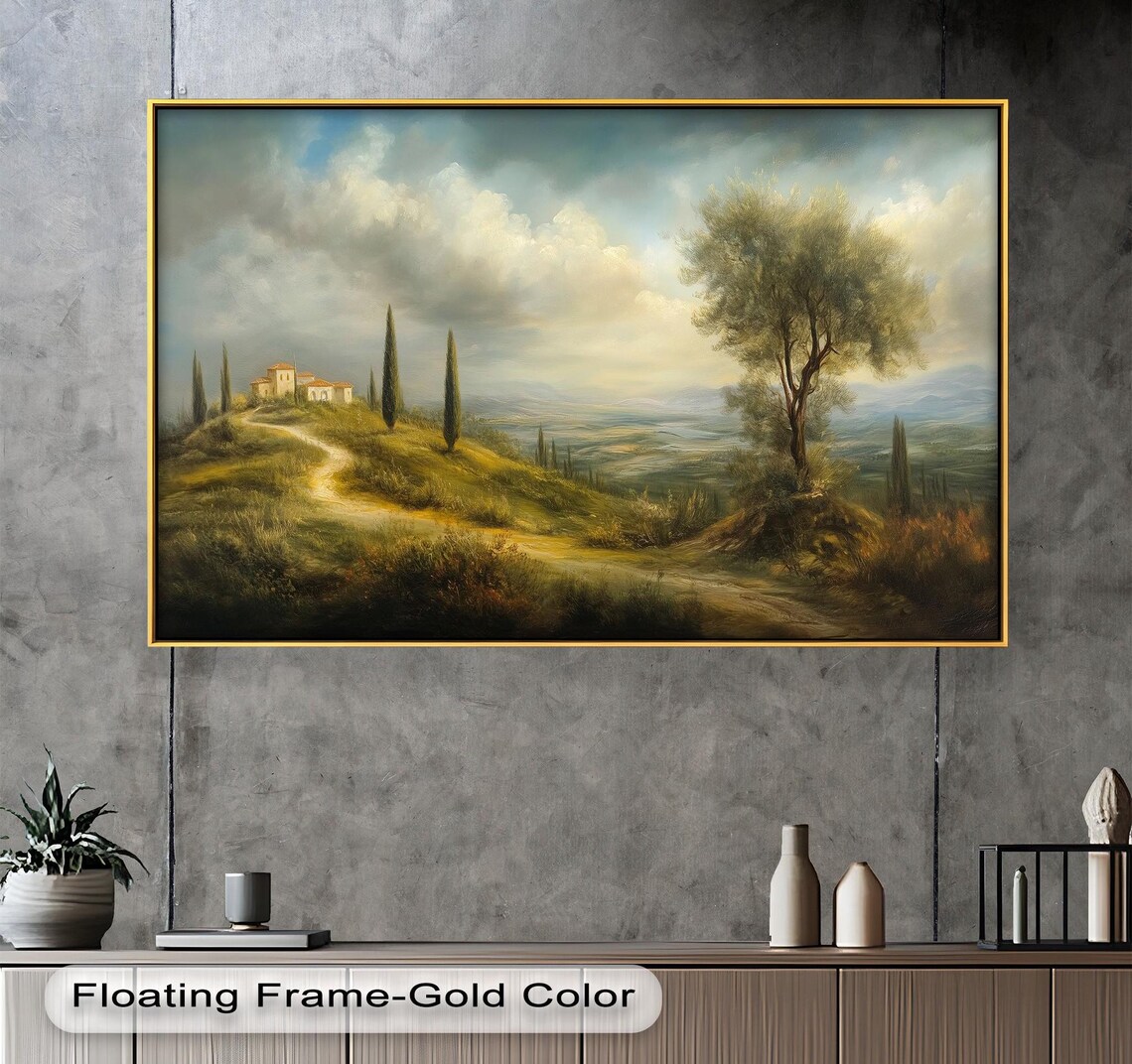 Tuscany Landscape, Rustic Countryside Art Print