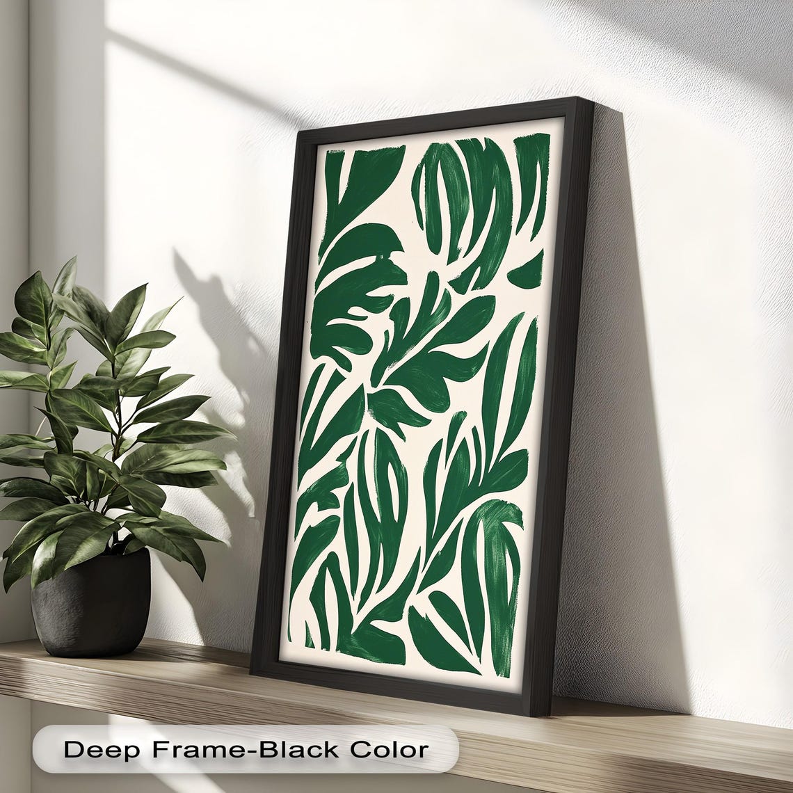 Tropical Leaf, Minimal Modern Botanical Print - Image 3