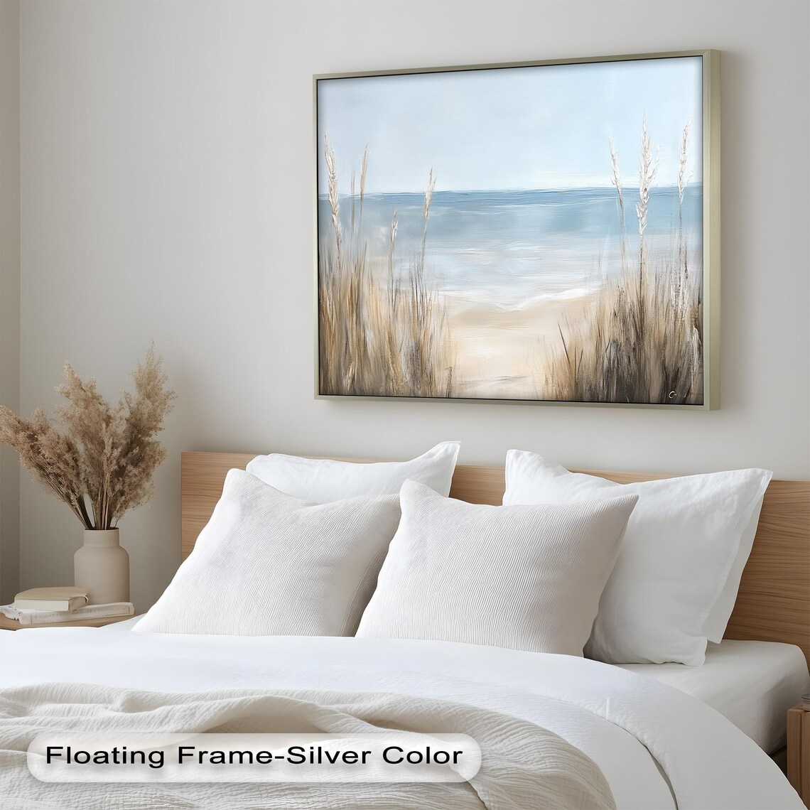 Coastal Beach Ocean Waves Painting, Rustic Seascape - Image 2