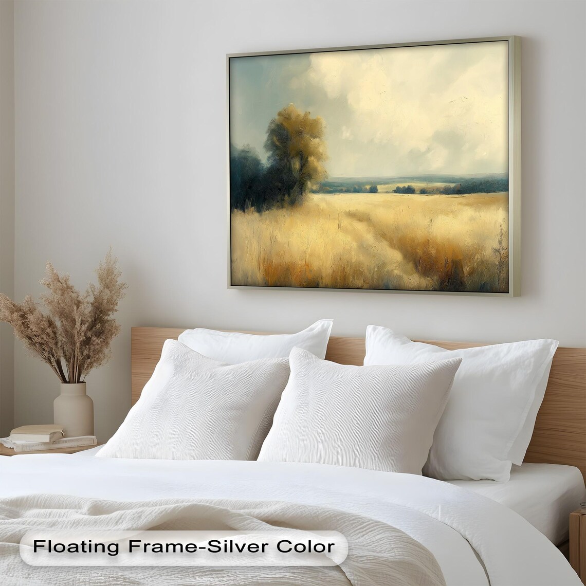 Golden Field Rustic Nature Landscape With Tree - Image 3