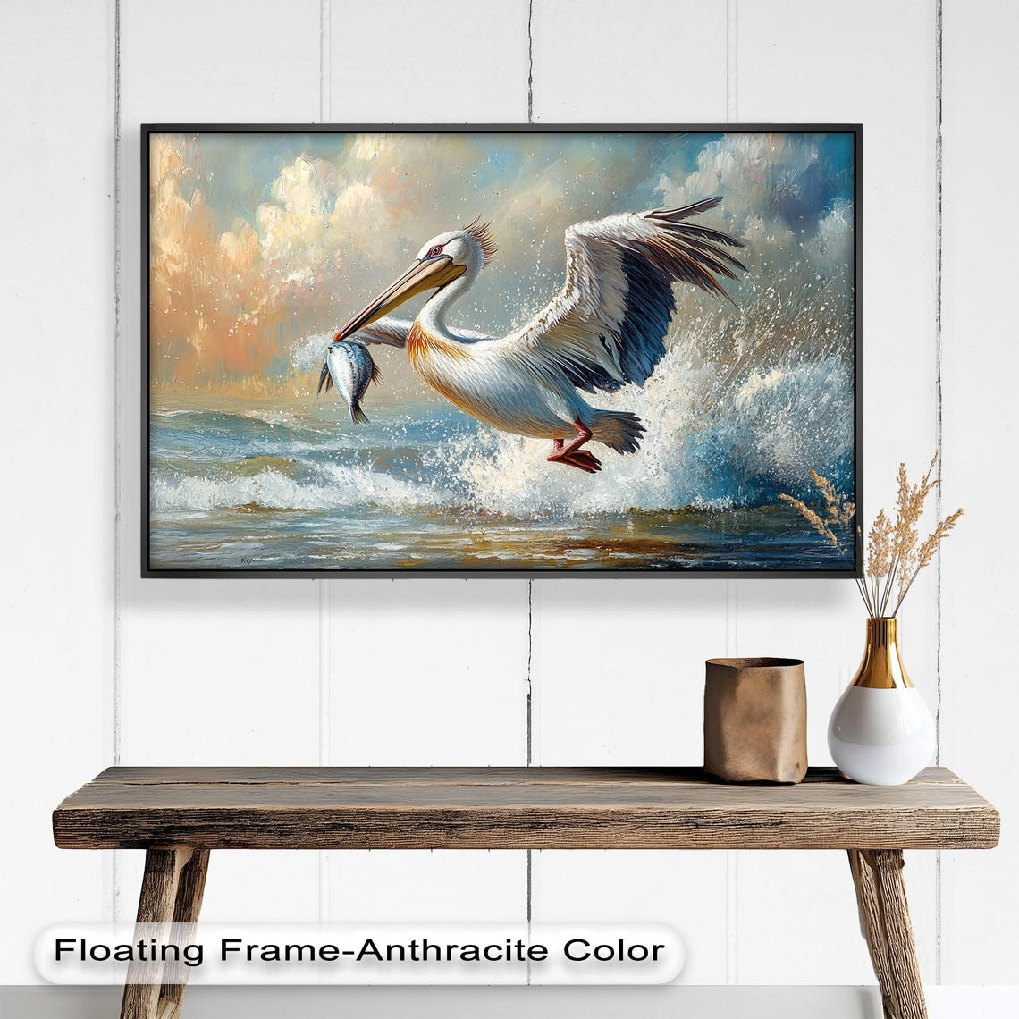Pelican Catching Fish, Coastal Wildlife Scene - Image 5
