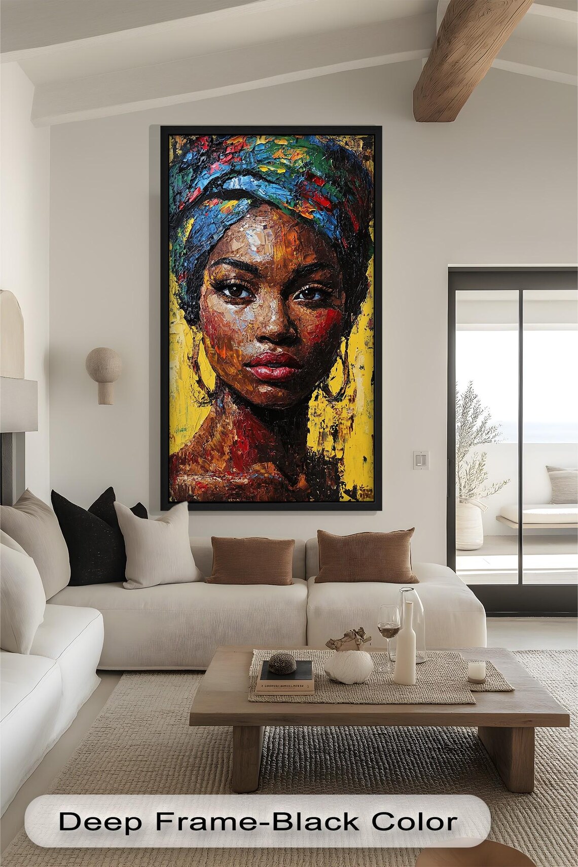 African Woman Portrait, Modern Boho Decor - Image 4