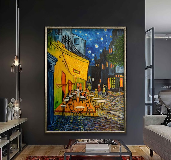 Van Gogh Cafe Terrace At Night Starry Street Scene Classic Art Poster