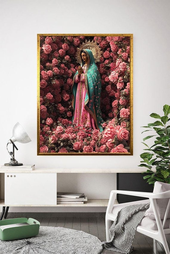 The Virgin Of Guadalupe Art Catholic Room Decor Framed Wall Art Religious Gift Catholic Room Decor Religious Gift Ready To Hang