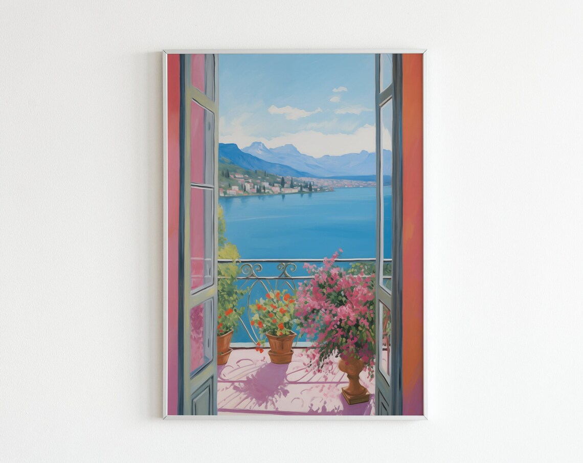 Matisse Open Window Lago Di Como Art Print