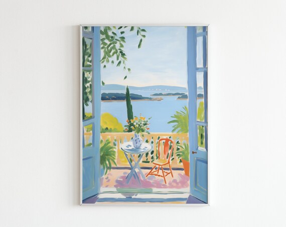 Matisse Open Window, Colorful Modern Art Print